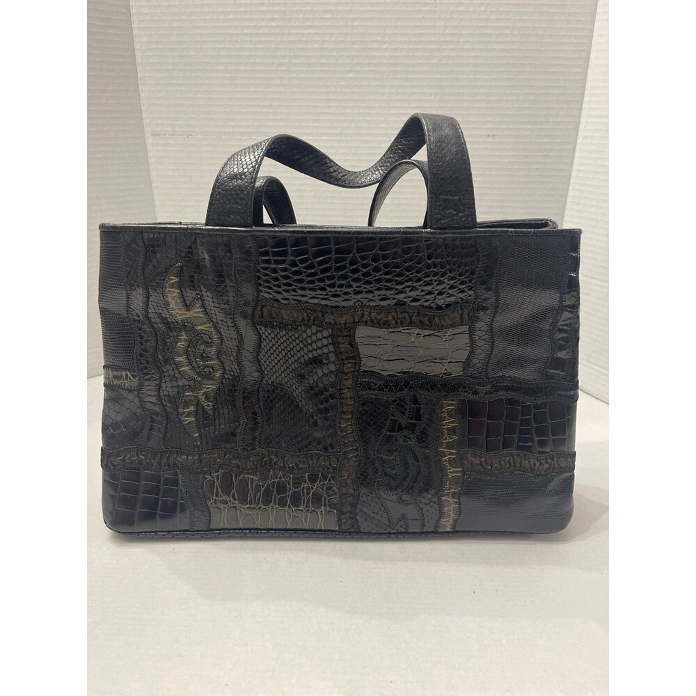 Sharif USA Vintage Multi-Texture Patchwork Tote Bag